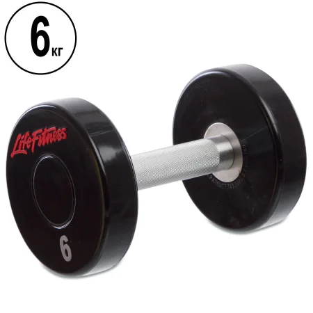 Гантель цільна професійна LIFE FITNESS 1 шт 6 кг