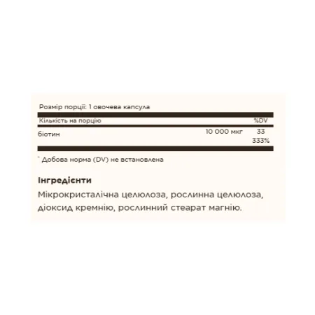 Biotin 10000 мкг - 120 капсул